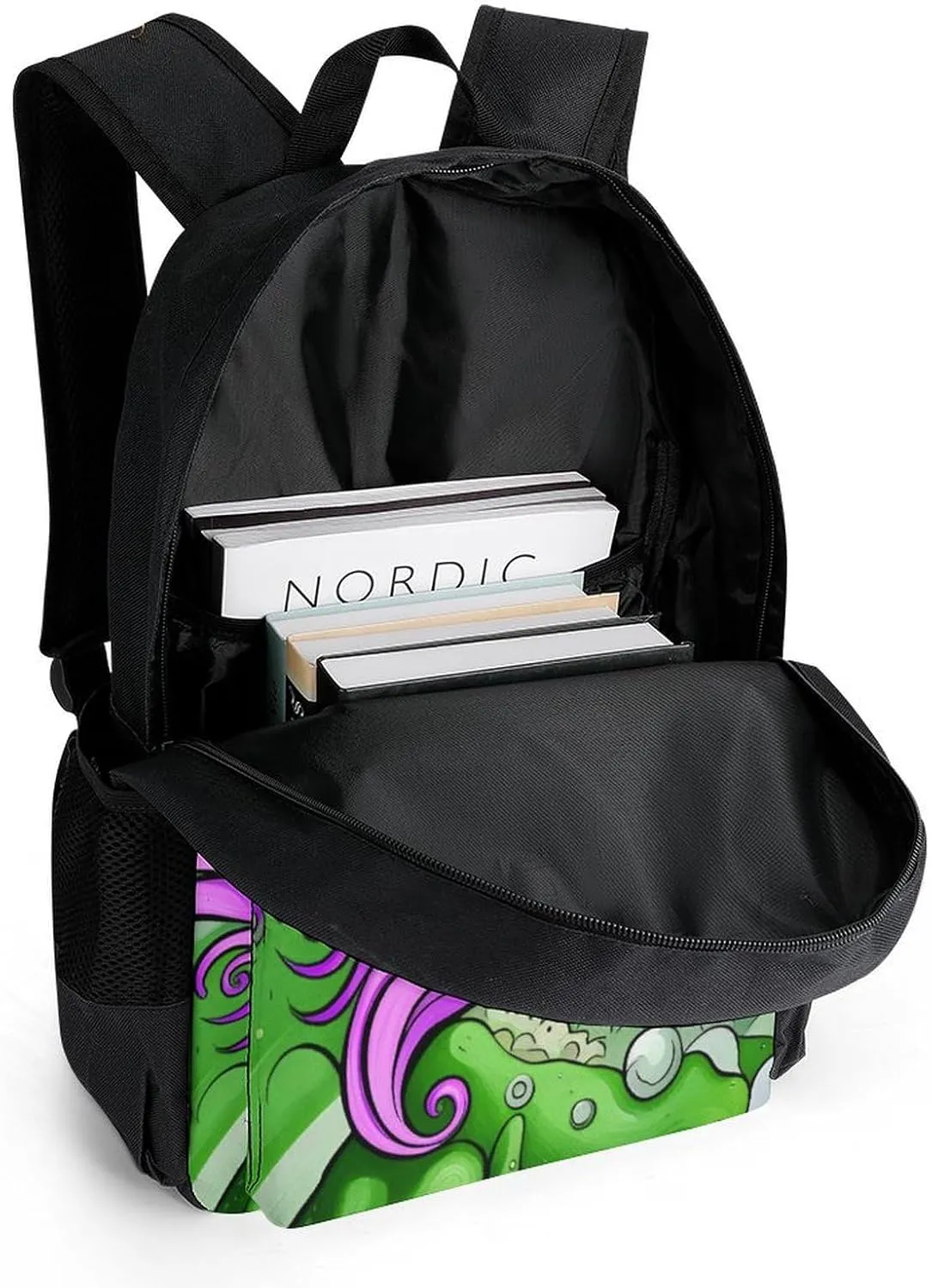 Lightweight Daypack Backpack for Trekking Work Running - Big Capacity Multipurpose Anti-Theft Bookbag, Sun And Moon Art Business Computer Bag