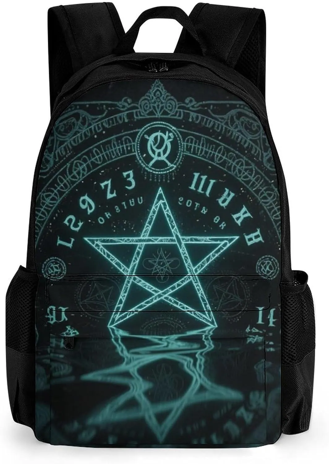 Lightweight Daypack Bookbag for Trekking Business Walking Cycling - Big Capacity Anti-Theft Multipurpose Carry On Bag, Magic Spirit Board Star Art Business Computer Bag