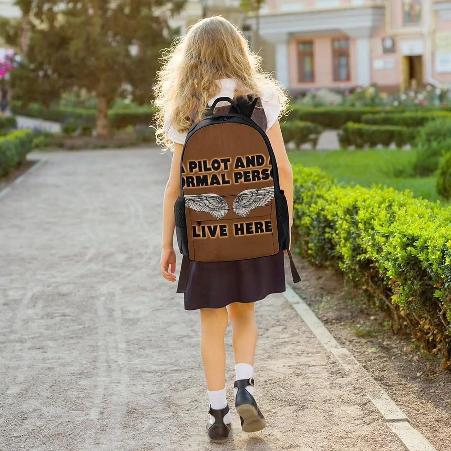 Lightweight Daypack for Camping Business Walking Cycling - Large Capacity Anti-Theft Multipurpose Bookbag, A Pilot And A Normal Person Live Here Art Gym Outdoor Hiking Backpack