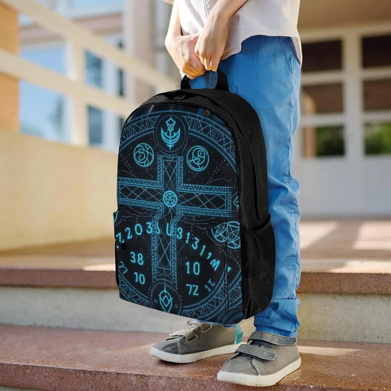 Lightweight Daypack for Camping Business Walking Cycling - Large Capacity Anti-Theft Multipurpose Bookbag, Magic Spirit Board Witch Art Gym Outdoor Hiking Backpack