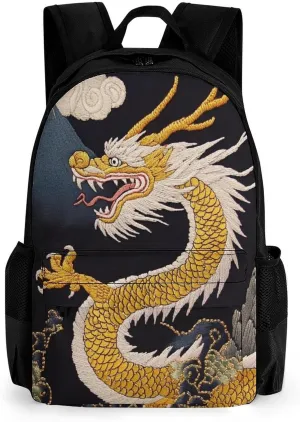 Lightweight Rucksack for Sports Travel Running - Big Capacity Multipurpose Anti-Theft Bookbag, Japanese Dragon King Travel and Sport Backpack Rucksack