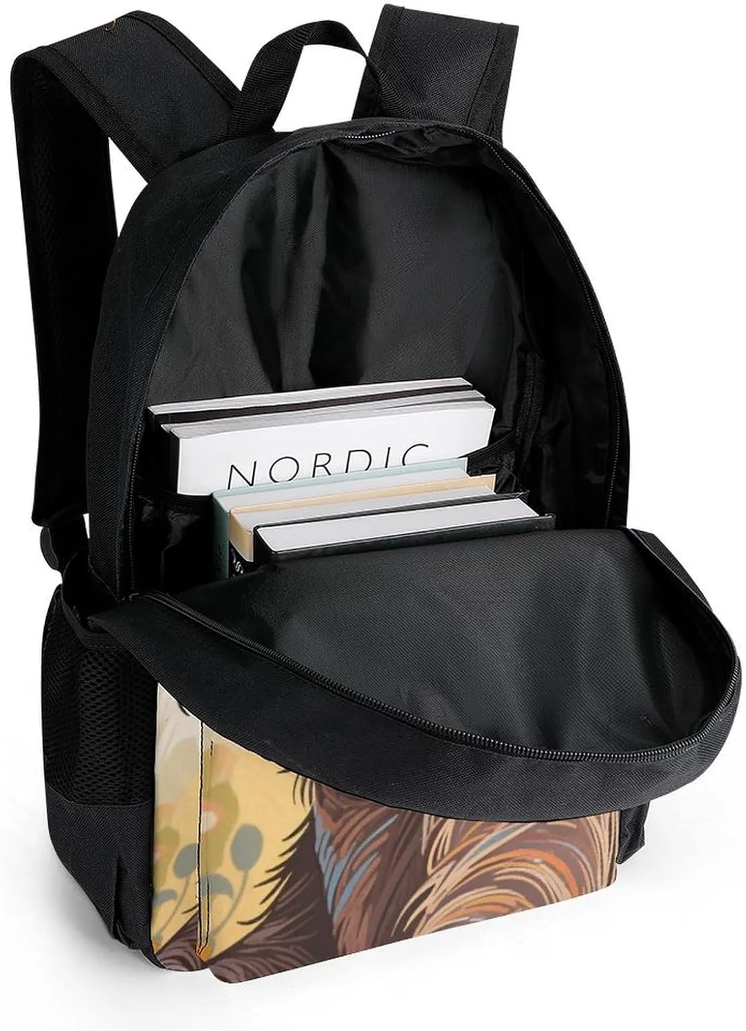 Lightweight Rucksacks for Camping Picnic Walking Cycling - Large Capacity Multipurpose Anti-Theft Carry On Bag, Animals Sloth Art Travel Hiking & Camping Rucksack