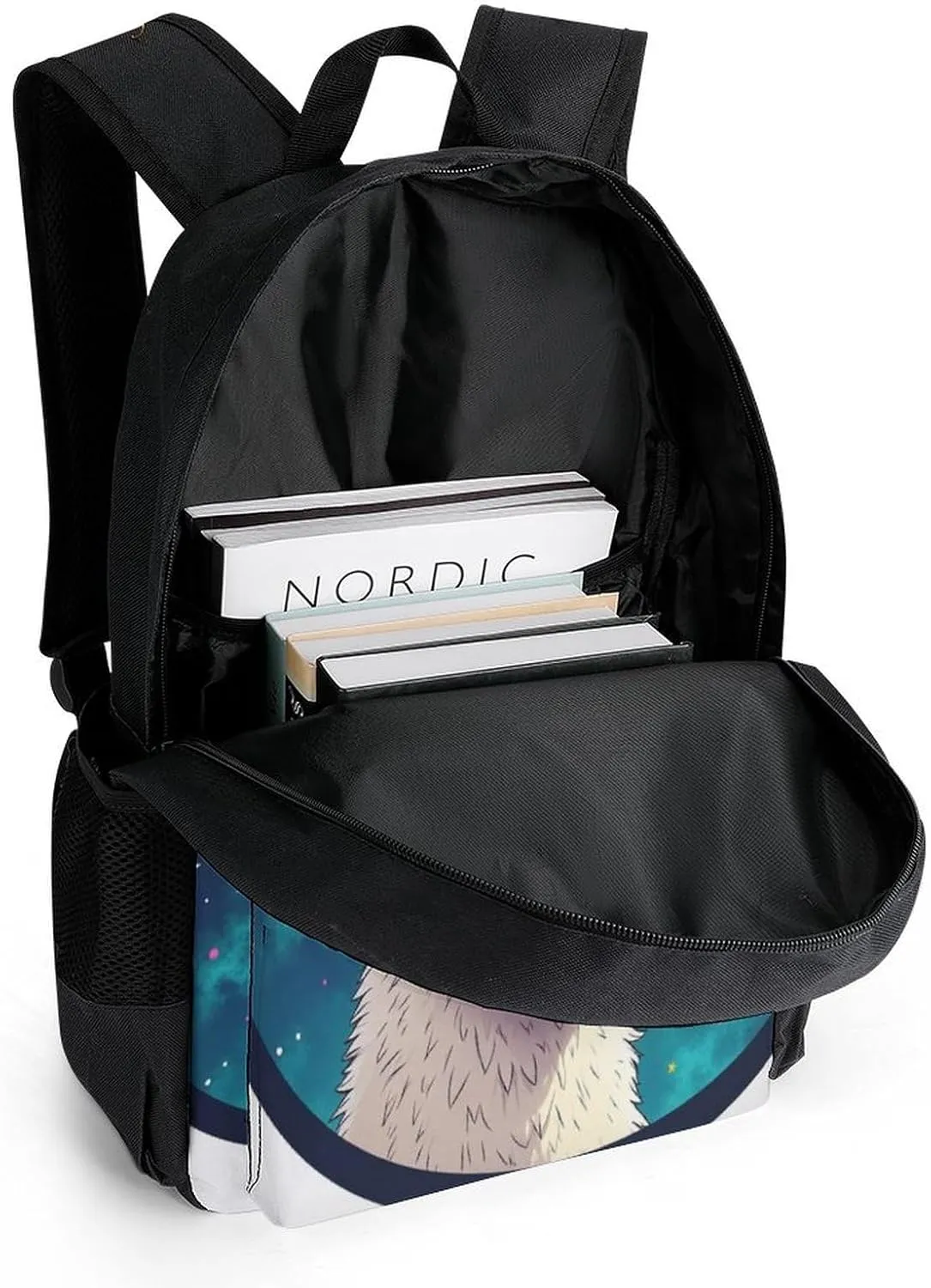 Lightweight Rucksacks for Camping Picnic Walking Cycling - Large Capacity Multipurpose Anti-Theft Carry On Bag, Cartoon Alpaca Llama Travel Hiking & Camping Rucksack