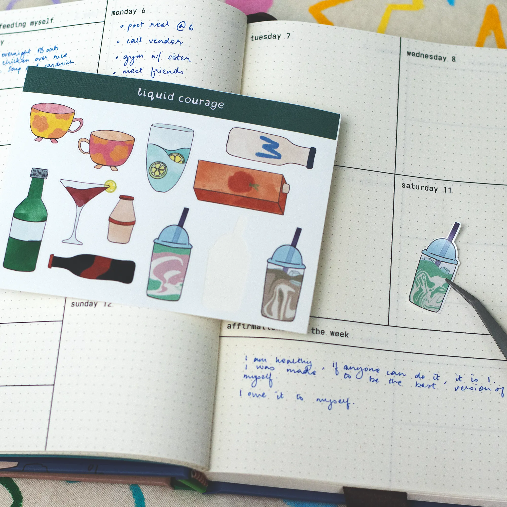 liquid courage sticker sheet