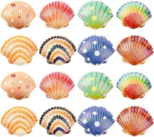 LiQunSweet 40 pcs 8 Colors Shell Theme Resin Cabochons Ocean Sea Beach Animal Flatback Charms for DIY Jewelry Embellishment Craft Phone Bag Shoes