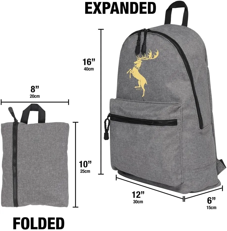 LOGOVISION Game of Thrones Baratheon Sigil Lightweight Backpack for Work School Daily Use Packable for Travel