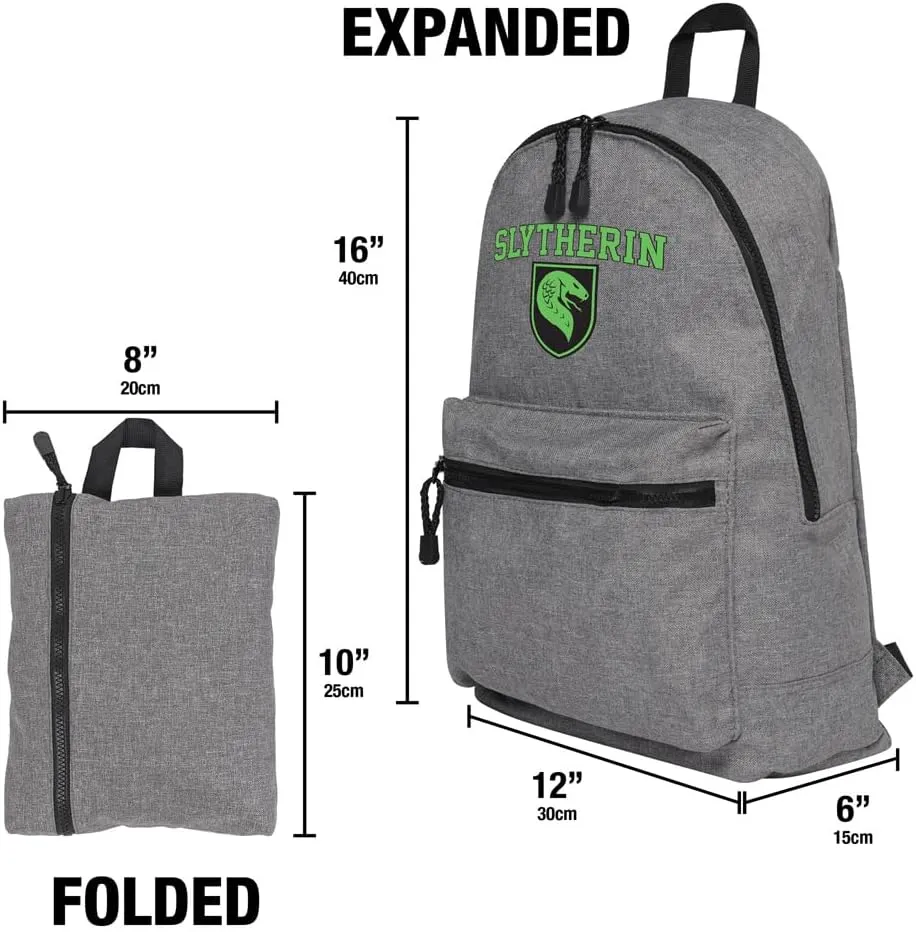 LOGOVISION Harry Potter Slytherin Arch Lightweight Backpack for Work School Daily Use Packable for Travel