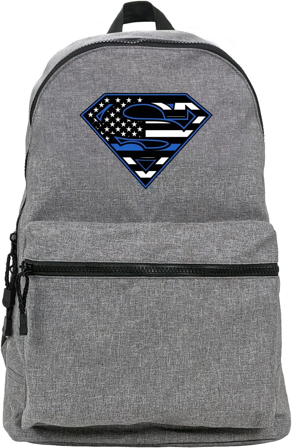 LOGOVISION Superman Thin Blue Line Flag Shield Logo Lightweight Backpack for Work School Daily Use Packable for Travel