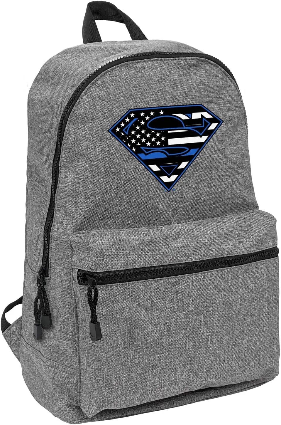 LOGOVISION Superman Thin Blue Line Flag Shield Logo Lightweight Backpack for Work School Daily Use Packable for Travel