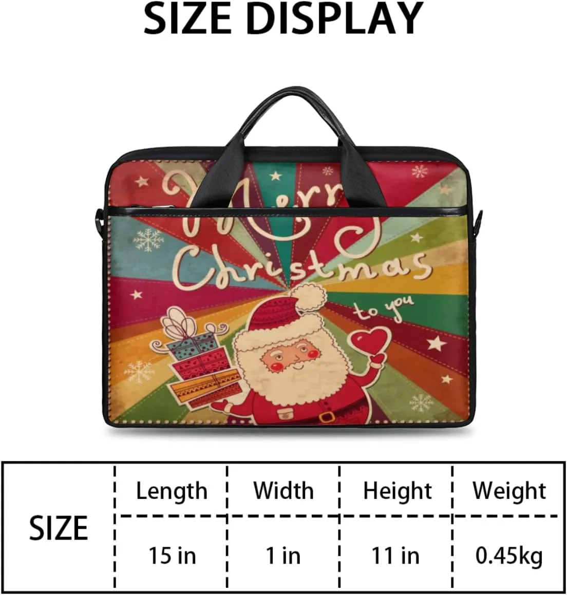 Love Penguin Laptop Bag for Men Women 13-15 Inch Case Bags Sleeve Shoulder with Anti Slip Removable The Pad Straps