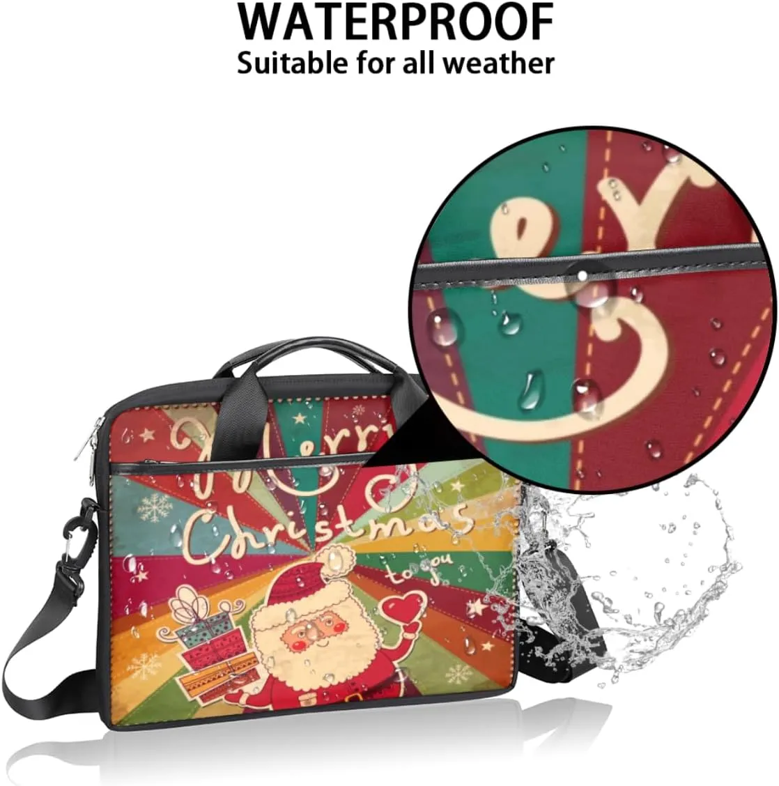 Love Penguin Laptop Bag for Men Women 13-15 Inch Case Bags Sleeve Shoulder with Anti Slip Removable The Pad Straps