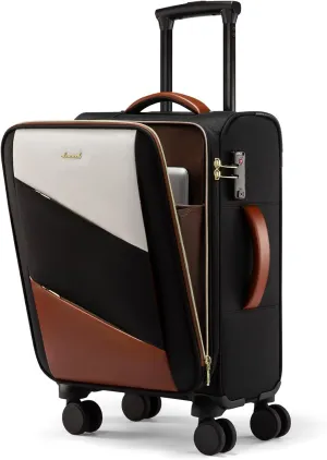 LOVEVOOK Carry On Luggage 22x14x9 Airline Approved, 20 Inch Suitcases with Spinner Wheels, Softside Carry on Suitcase with TSA Lock for Travel, Water-Resistant Large Capacity Luggage for Women Men