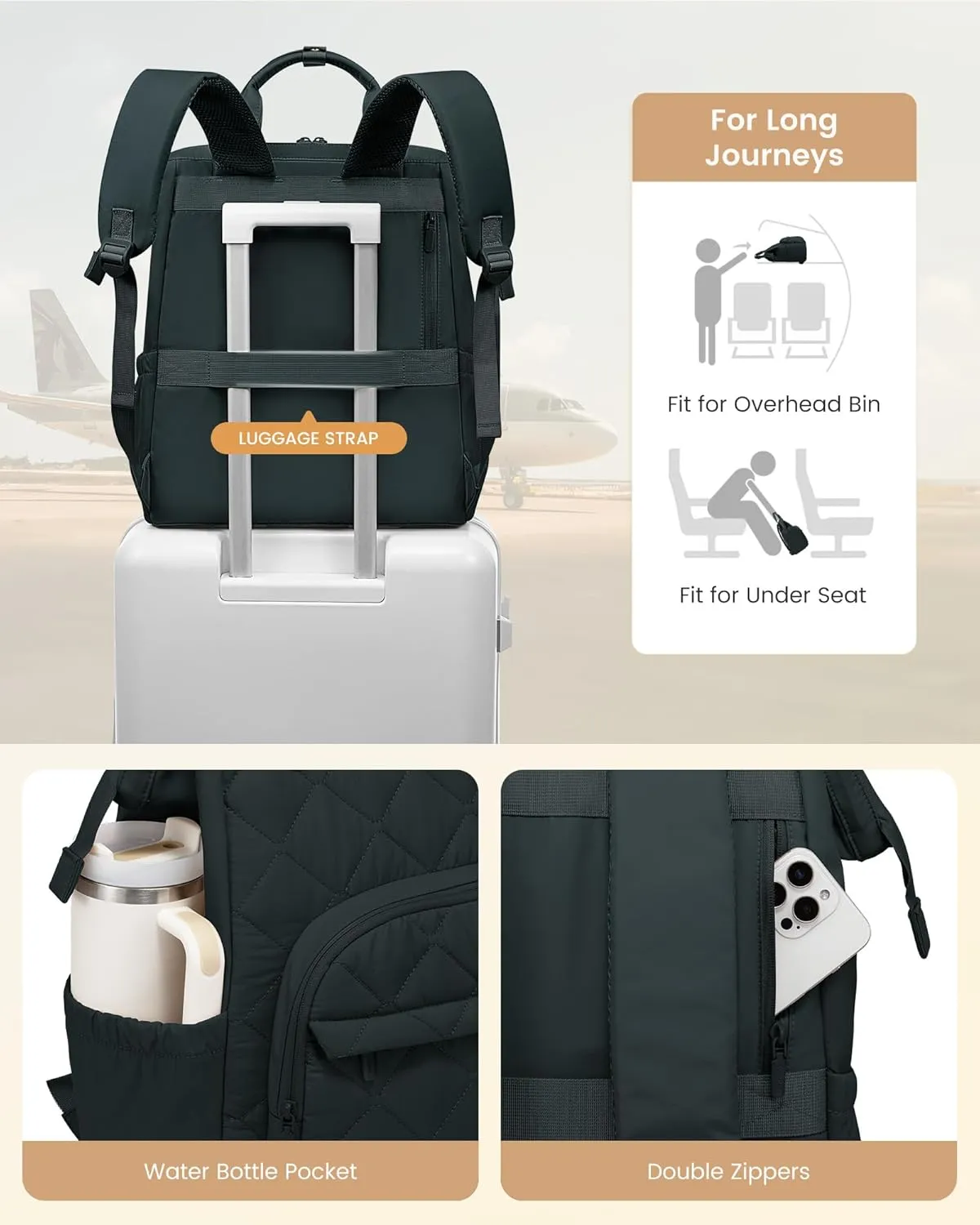 LOVEVOOK Laptop Backpack for Women, Puffer Quilted Computer Bag for Travel Work Business, Casual Daypack for Teacher Nurse,15.6 Inch, Cyan