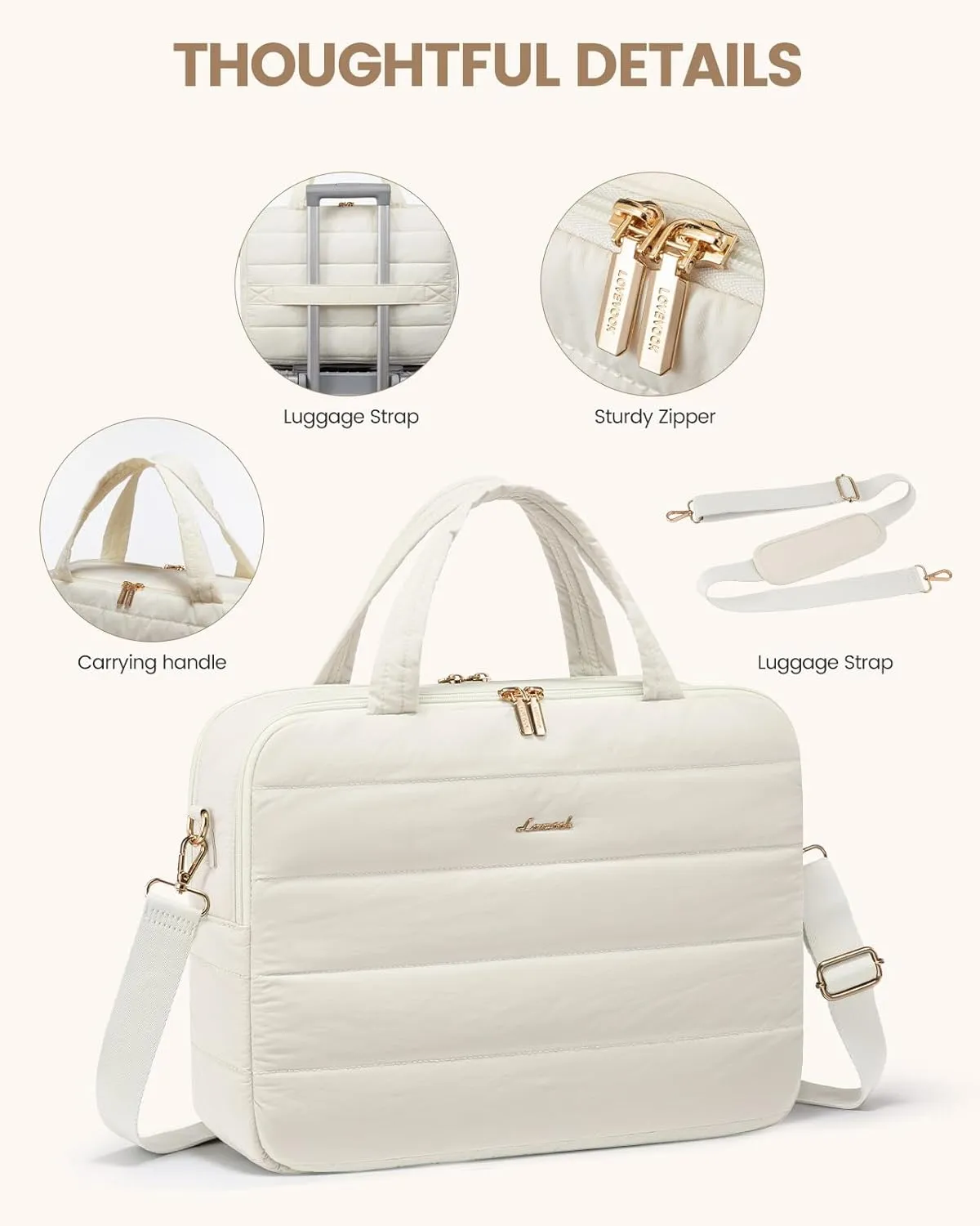 LOVEVOOK Laptop Bag For Women, 17.3 Inch Puffer Laptop Briefcase, Lightweight Work Bussiness Messenger Bag, Large Computer Shoulder Bag, Office, Travel, College, Teacher