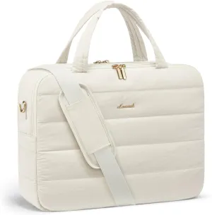 LOVEVOOK Laptop Bag For Women, 17.3 Inch Puffer Laptop Briefcase, Lightweight Work Bussiness Messenger Bag, Large Computer Shoulder Bag, Office, Travel, College, Teacher