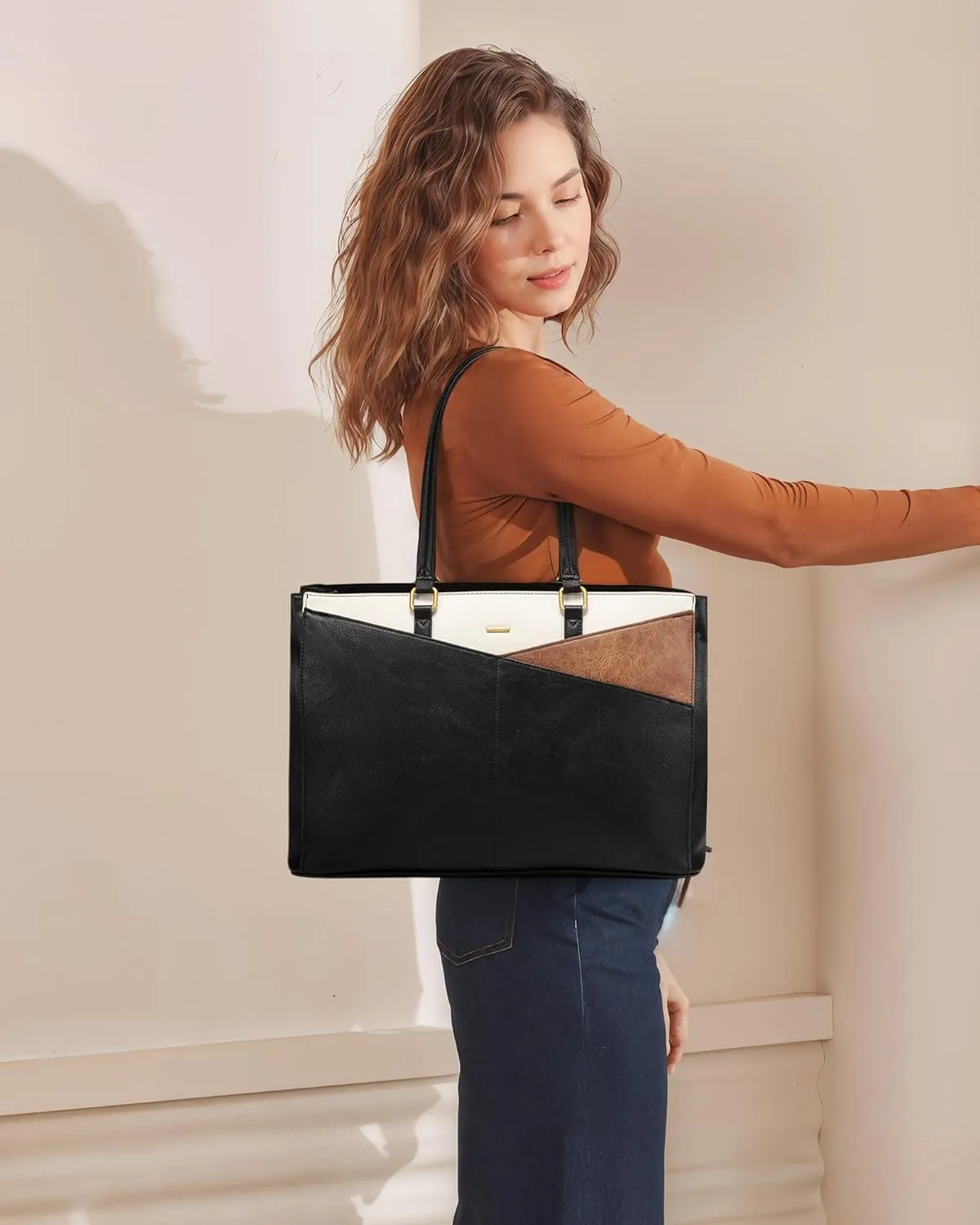 LOVEVOOK Laptop Bag for Women,15.6 Inch Laptop Tote Bag
