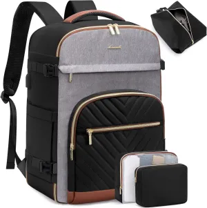 LOVEVOOK Travel Backpack for Women,40L Carry On Backpack for Airplanes,17.3 Inch Laptop Personal Item Travel Bag
