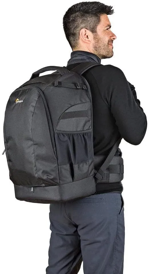 Lowepro LP37131, Flipside 500 AW II Camera Backpack, Fits Mirrorless, Compact Drone, DSLR with Lens, Extra Lenses, Black