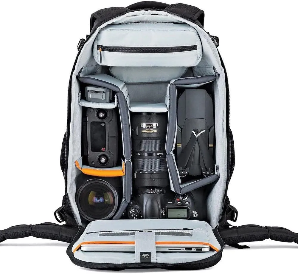 Lowepro LP37131, Flipside 500 AW II Camera Backpack, Fits Mirrorless, Compact Drone, DSLR with Lens, Extra Lenses, Black
