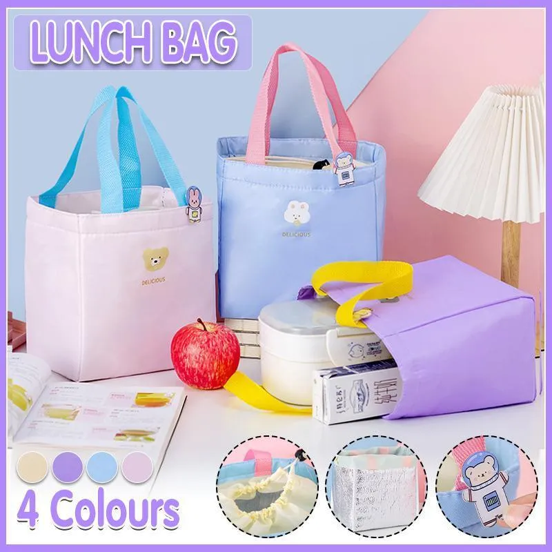 Lunch Bag 1PC 4Colours 18x13x19cm Thermal Insulated