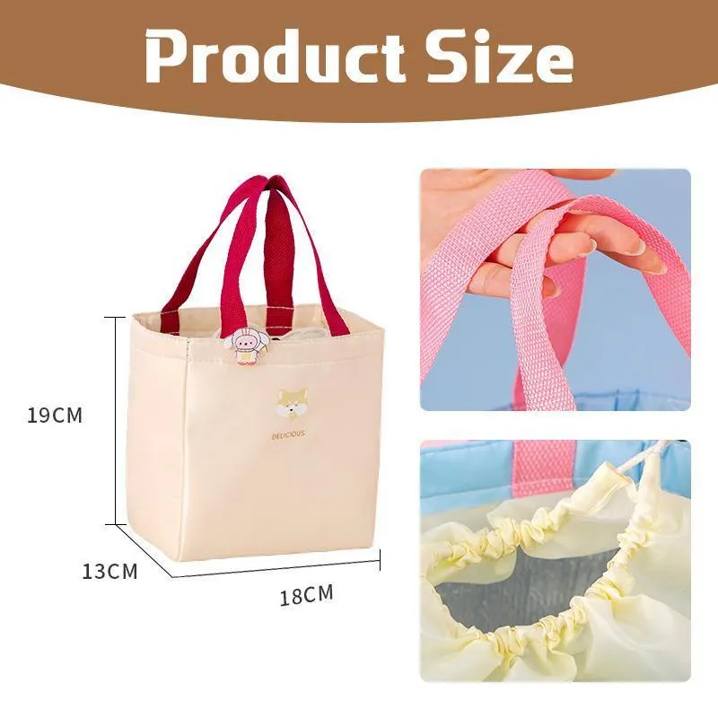 Lunch Bag 1PC 4Colours 18x13x19cm Thermal Insulated