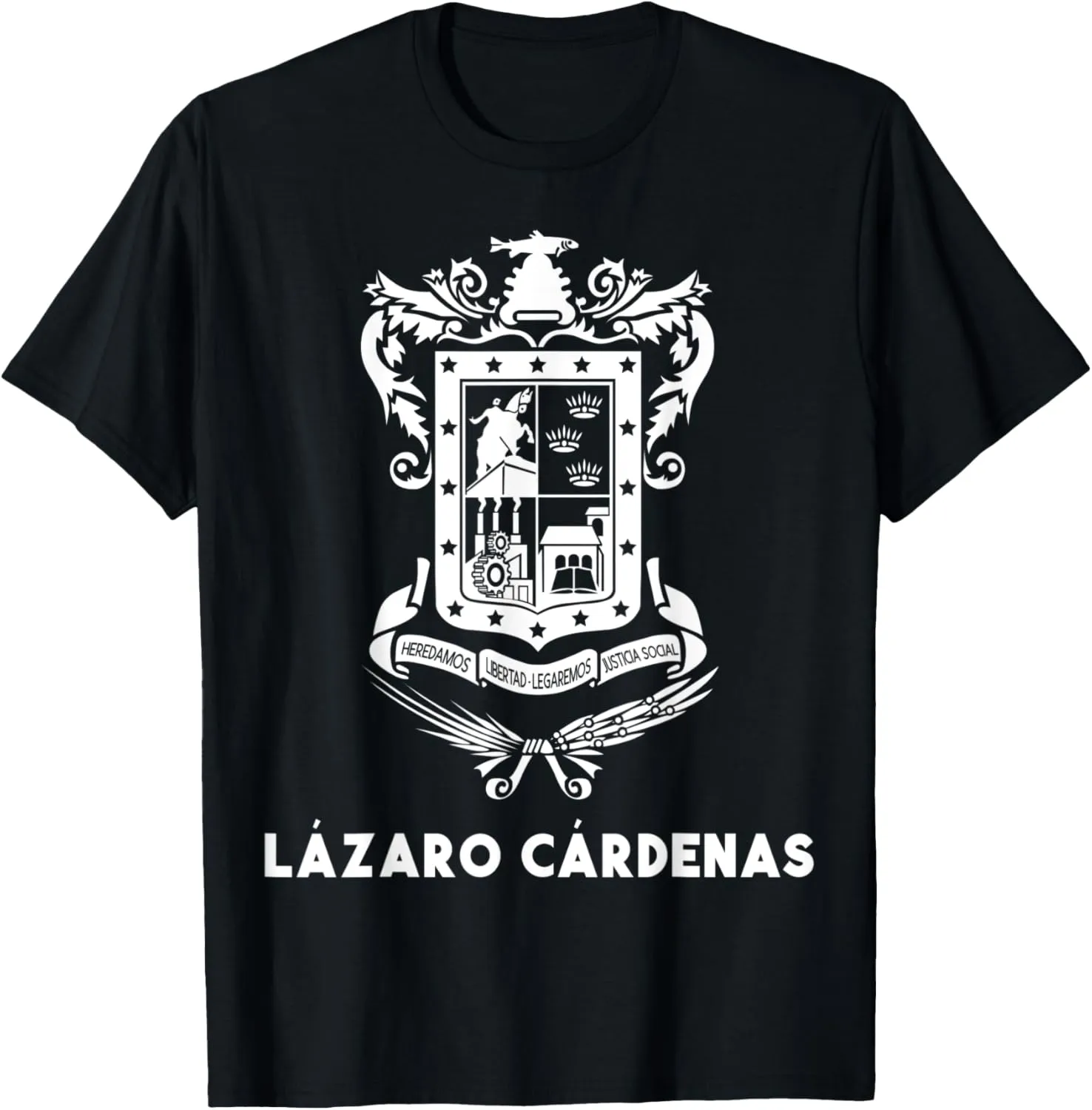 Lázaro Cárdenas Michoacan Mexico Escudo Lema Emblem Merch T-Shirt