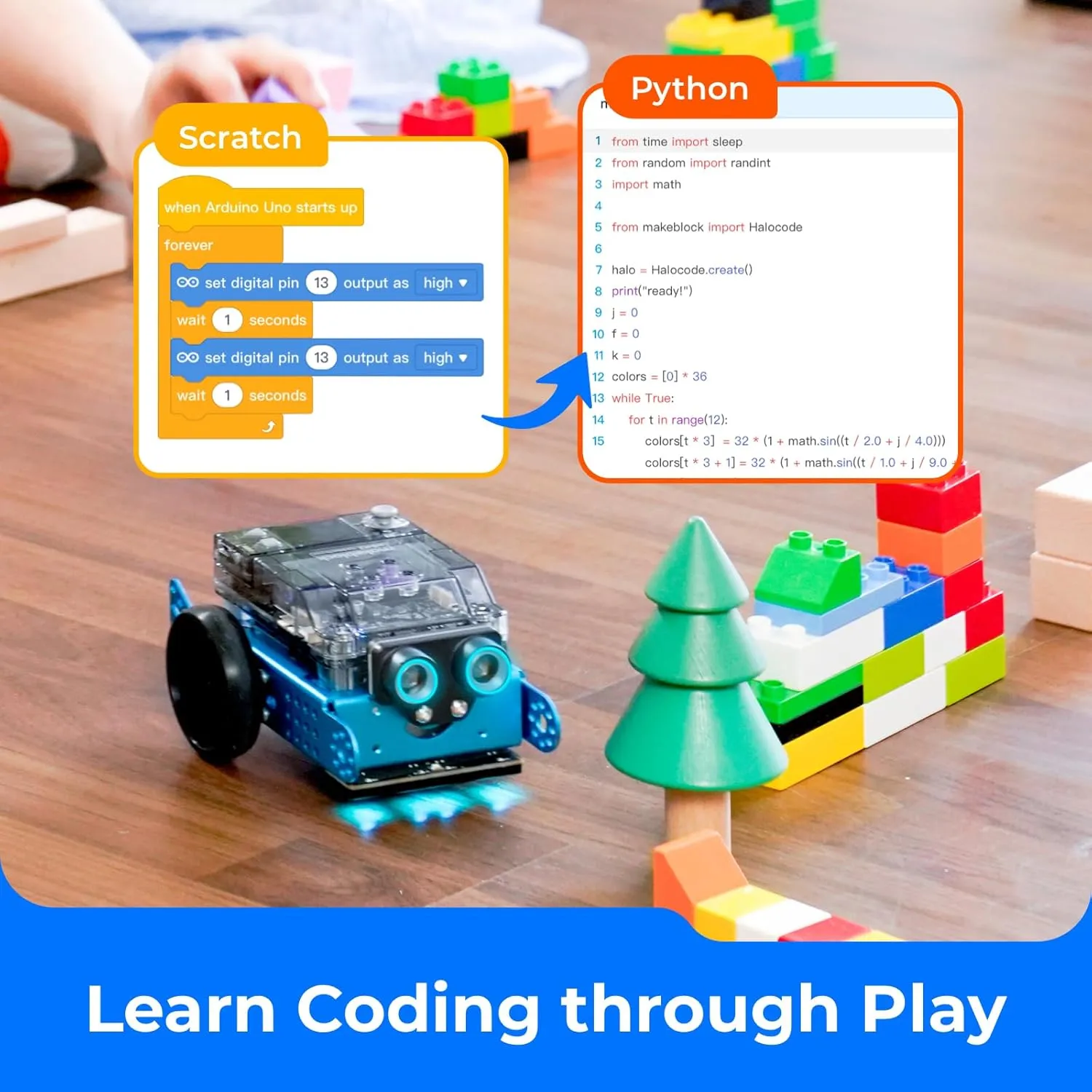 Makeblock mBot Neo Coding Robot for Kids, AI Learning Robot Support Scratch & Python Programming, Robotics Kit for Kids Ages 8-12 and up, Building STEM Robot Toys Gifts for Boys Girls