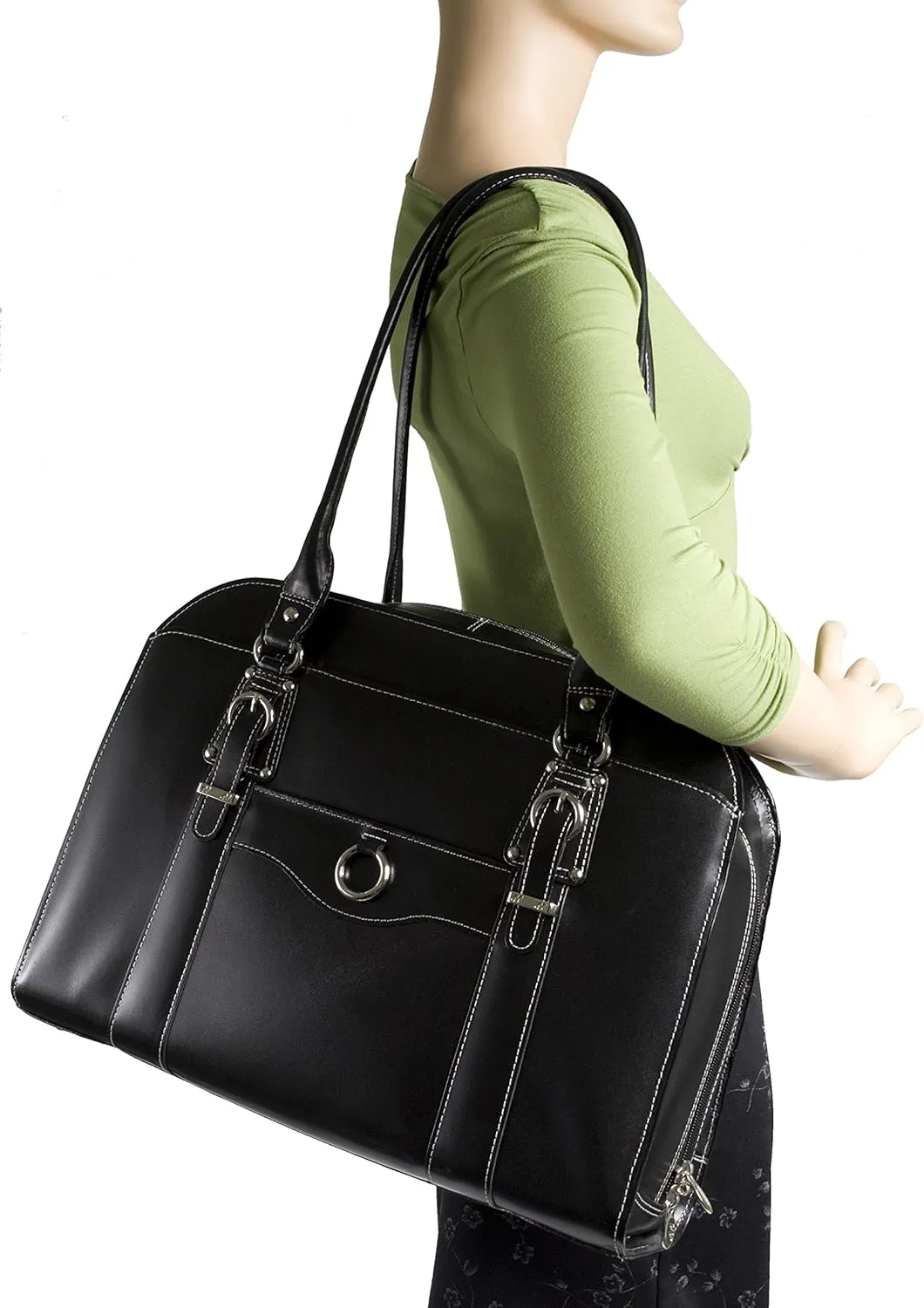 McKlein 14" Leather Ladies' Laptop Briefcase- HILLSIDE