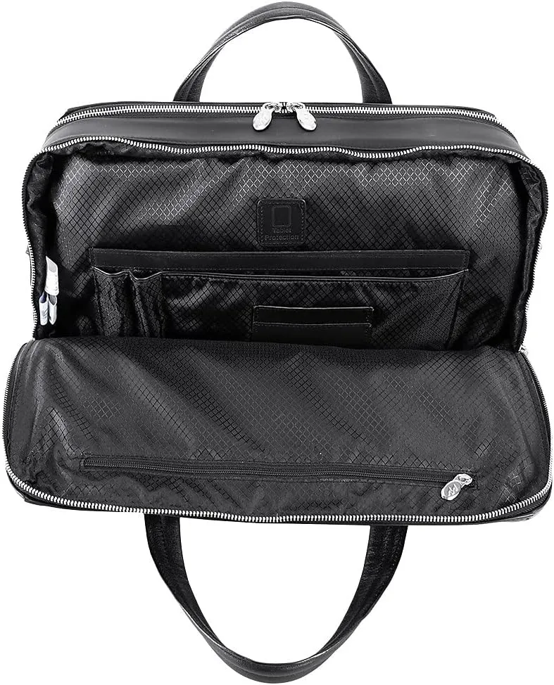 McKlein 17" Nylon Dual Compartment Laptop Briefcase- HARPSWELL