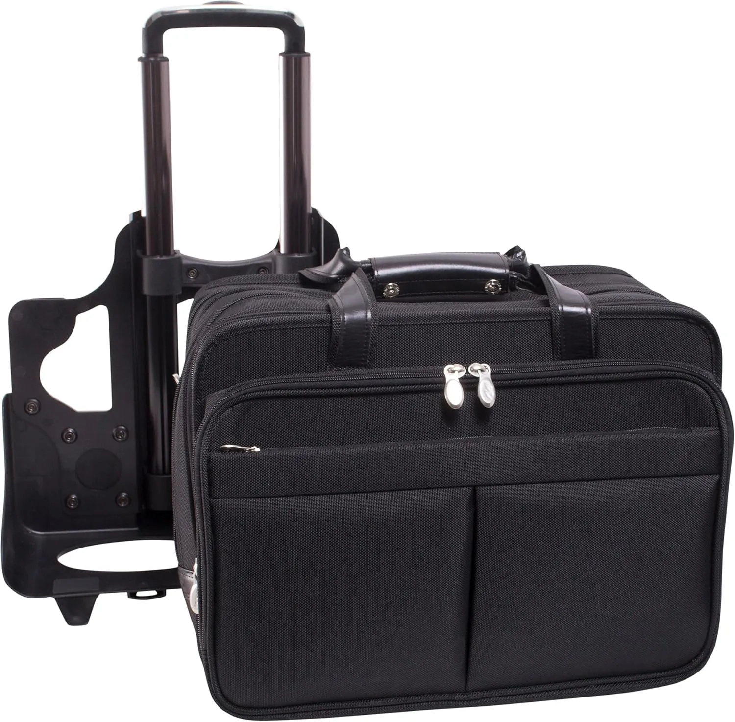 McKlein 17" Nylon Patented Detachable -Wheeled Laptop Overnight with Removable Briefcase- CHICAGO
