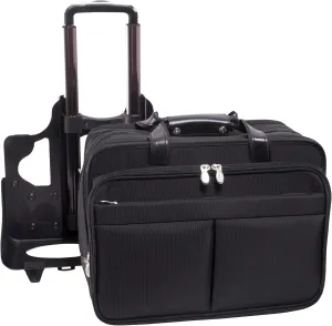 McKlein 17" Nylon Patented Detachable -Wheeled Laptop Overnight with Removable Briefcase- CHICAGO