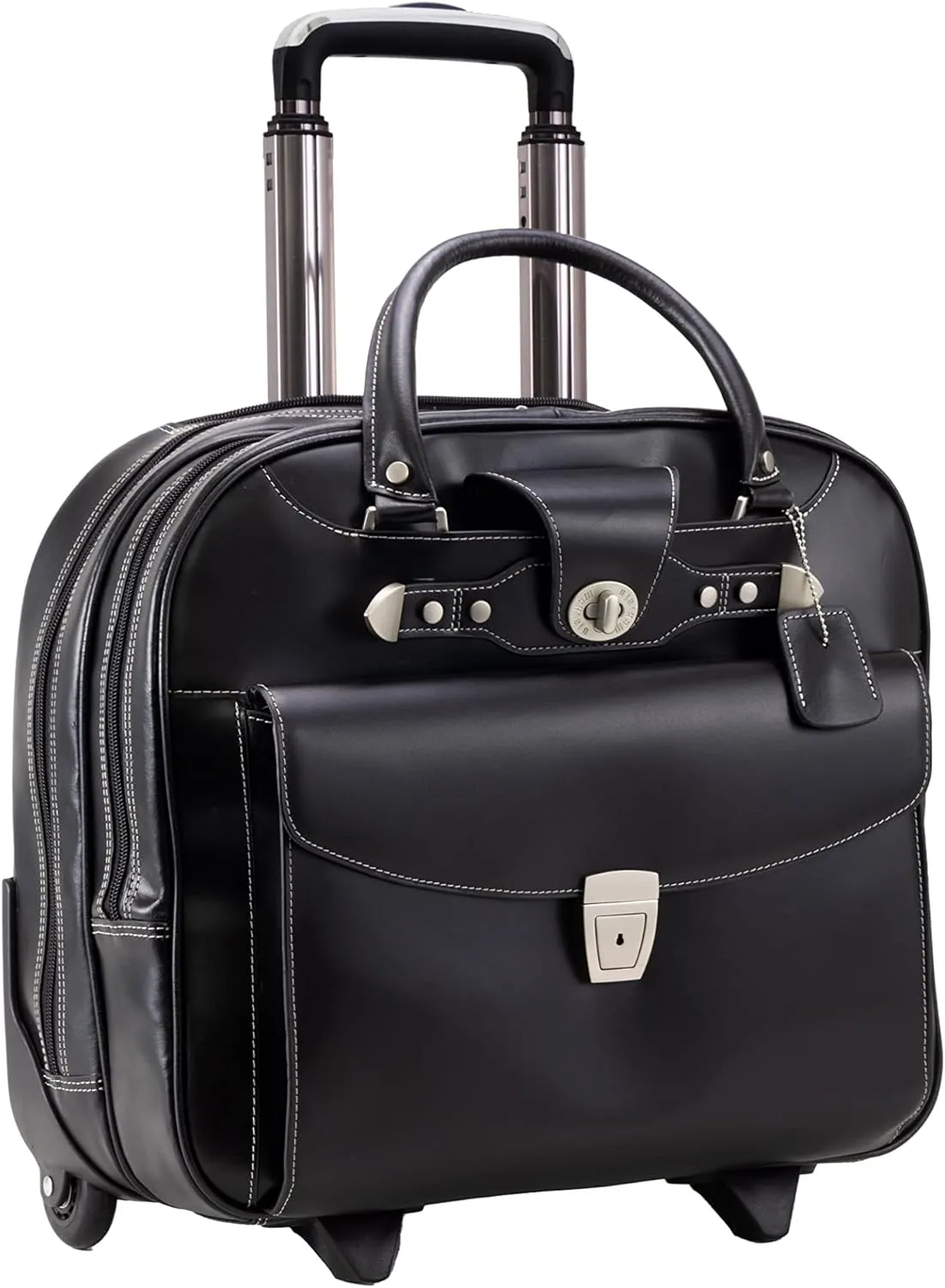 McKleinUSA Wheeled Ladies' Laptop Briefcase, Black