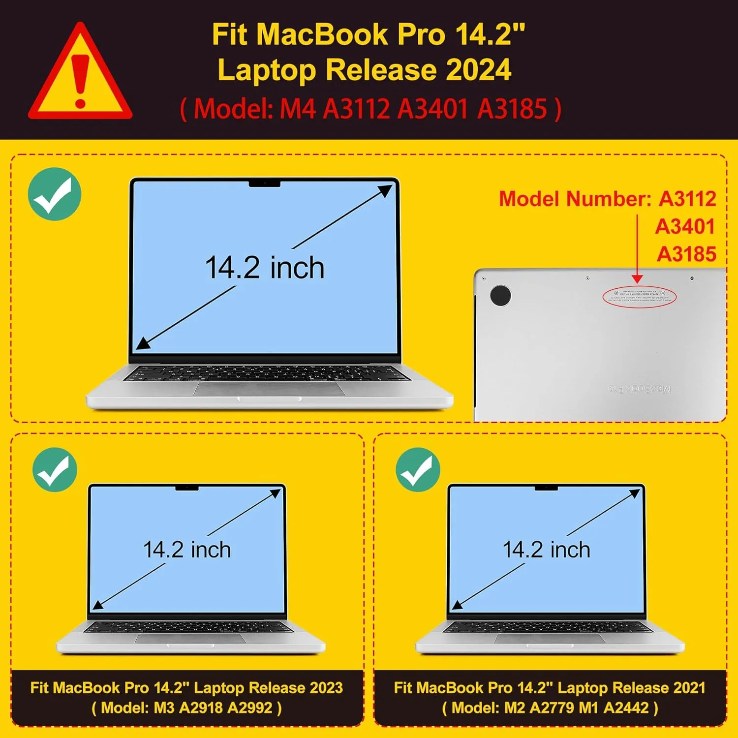 Mektron for M4 MacBook Pro 14-inch Case 2024 A3112 A3401 A3185 Fits 2023/2021 M3 A2918 A2992 M2 A2779 M1 A2442 Pro/Max, Printed Plastic Hard Shell Laptop Cover, Anemone Flower