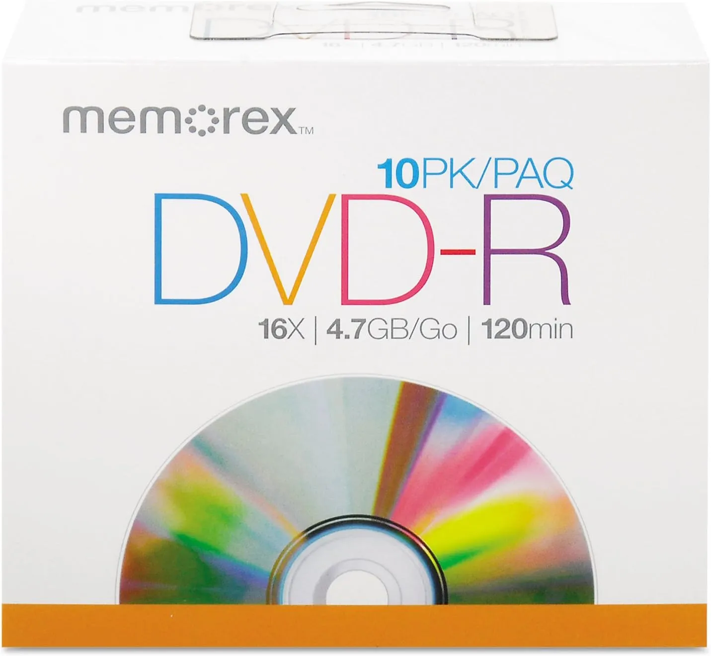 Memorex 4.7Gb/16x DVD-R 10-Pack Slim Case