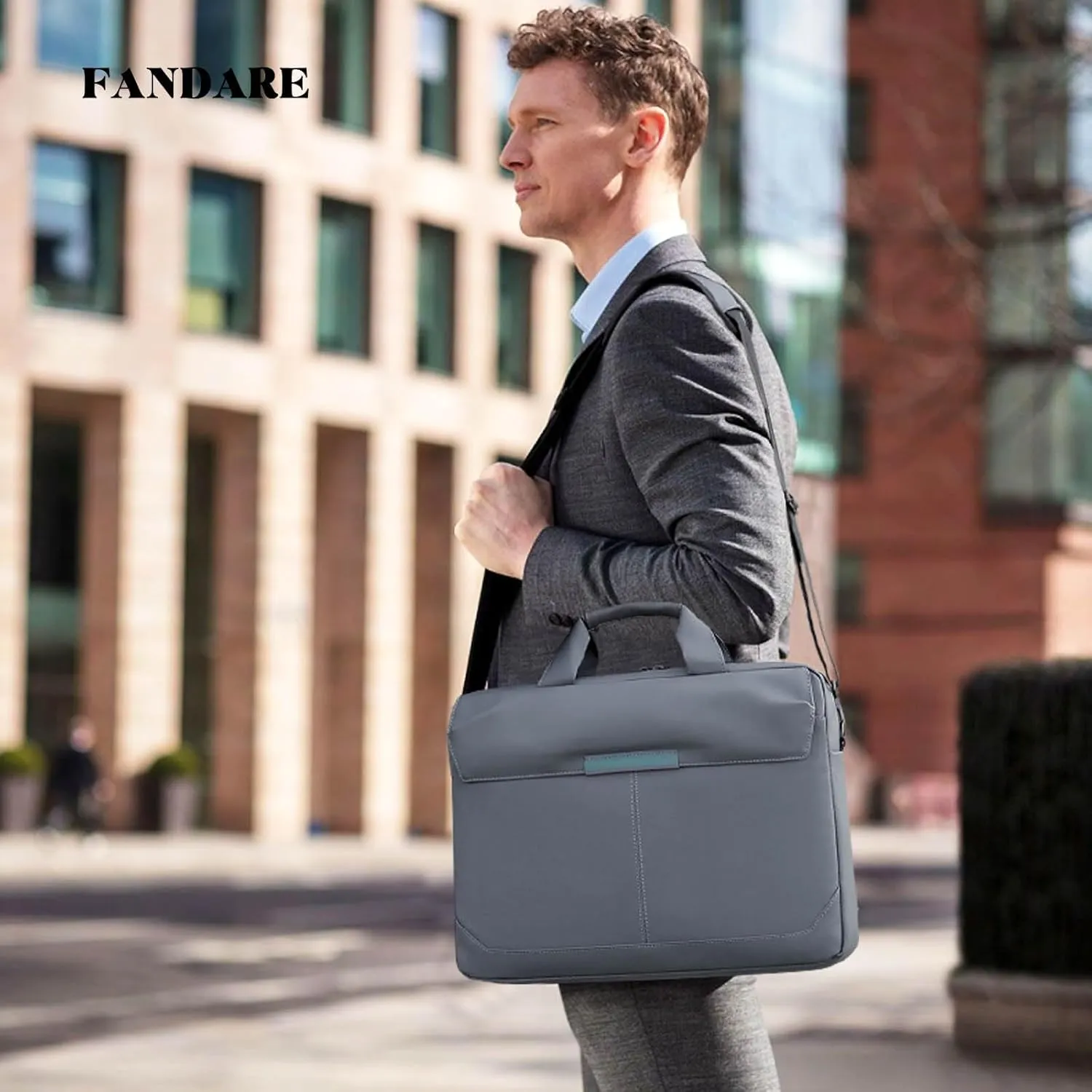 Men Laptop Bag Briefcase Notebook Case PU film Document Case Shoulder Bag