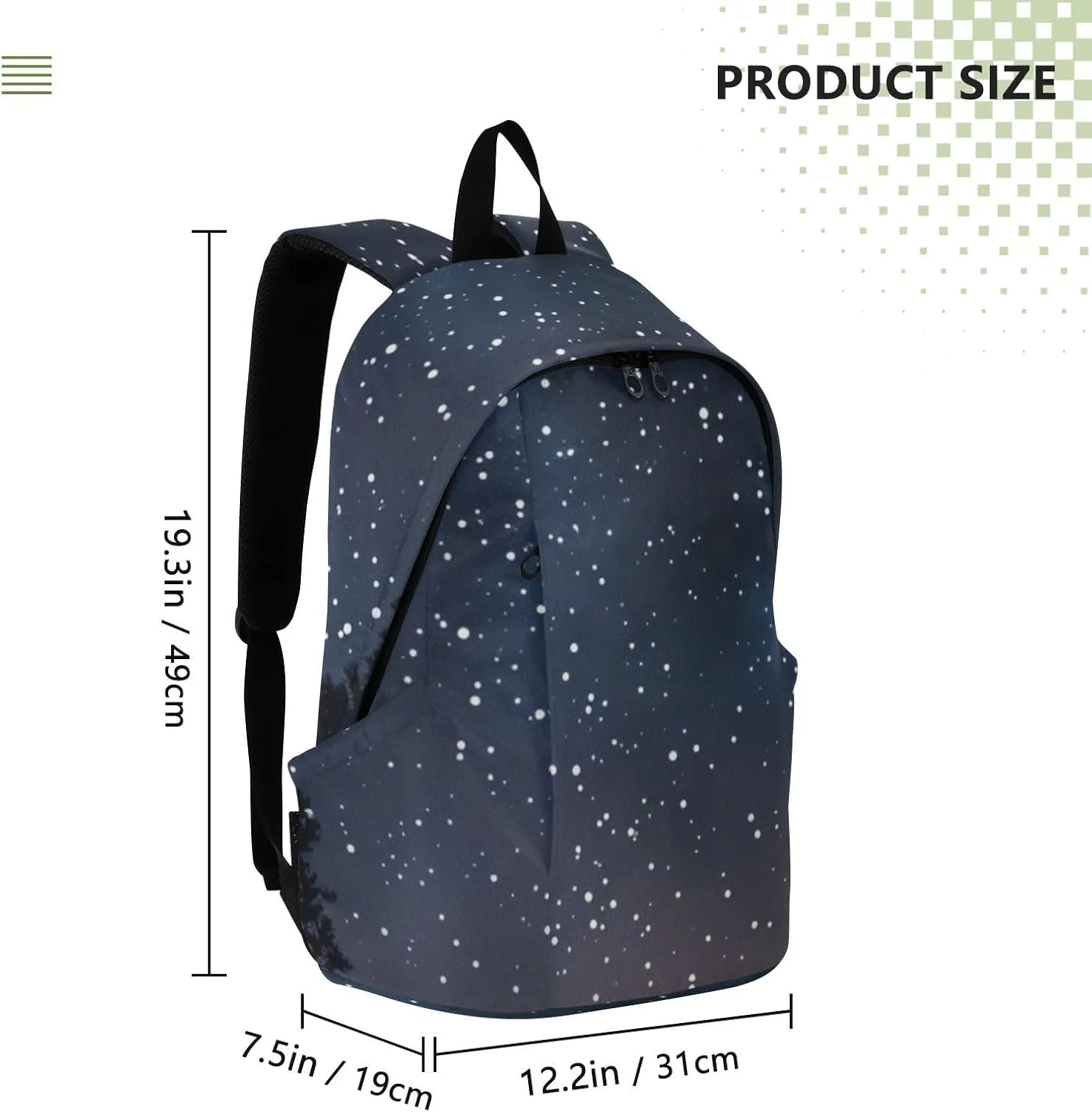 Men Women Large Capacity Backpack Lightweight Bag Outdoor Daypack Travel Laptop Computer Shoulder Bag,black sky