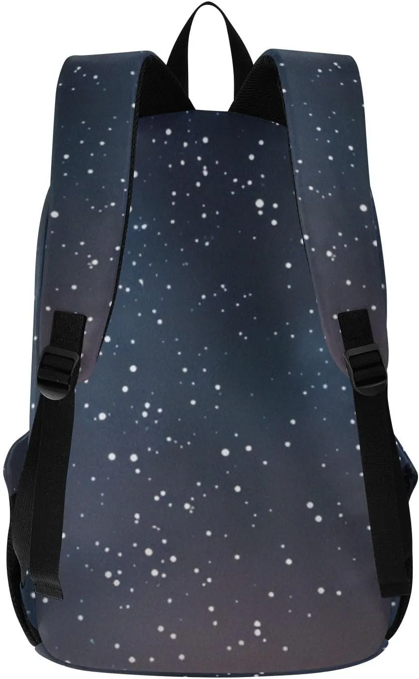 Men Women Large Capacity Backpack Lightweight Bag Outdoor Daypack Travel Laptop Computer Shoulder Bag,black sky