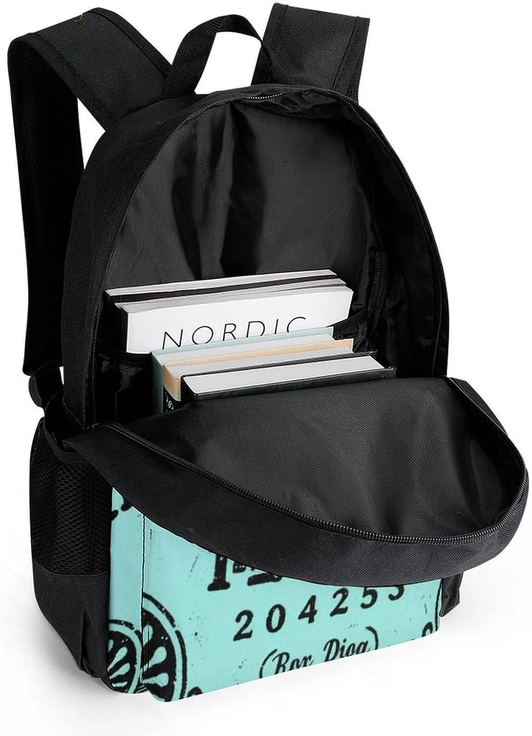Men Women Lightweight Ancient Witch Magic Spirit Board Art Backpack Large Capacity Bookbag With Smooth Zippers for Gym Business Running
