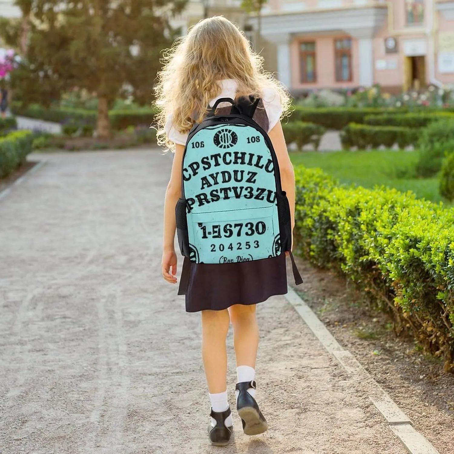 Men Women Lightweight Ancient Witch Magic Spirit Board Art Backpack Large Capacity Bookbag With Smooth Zippers for Gym Business Running