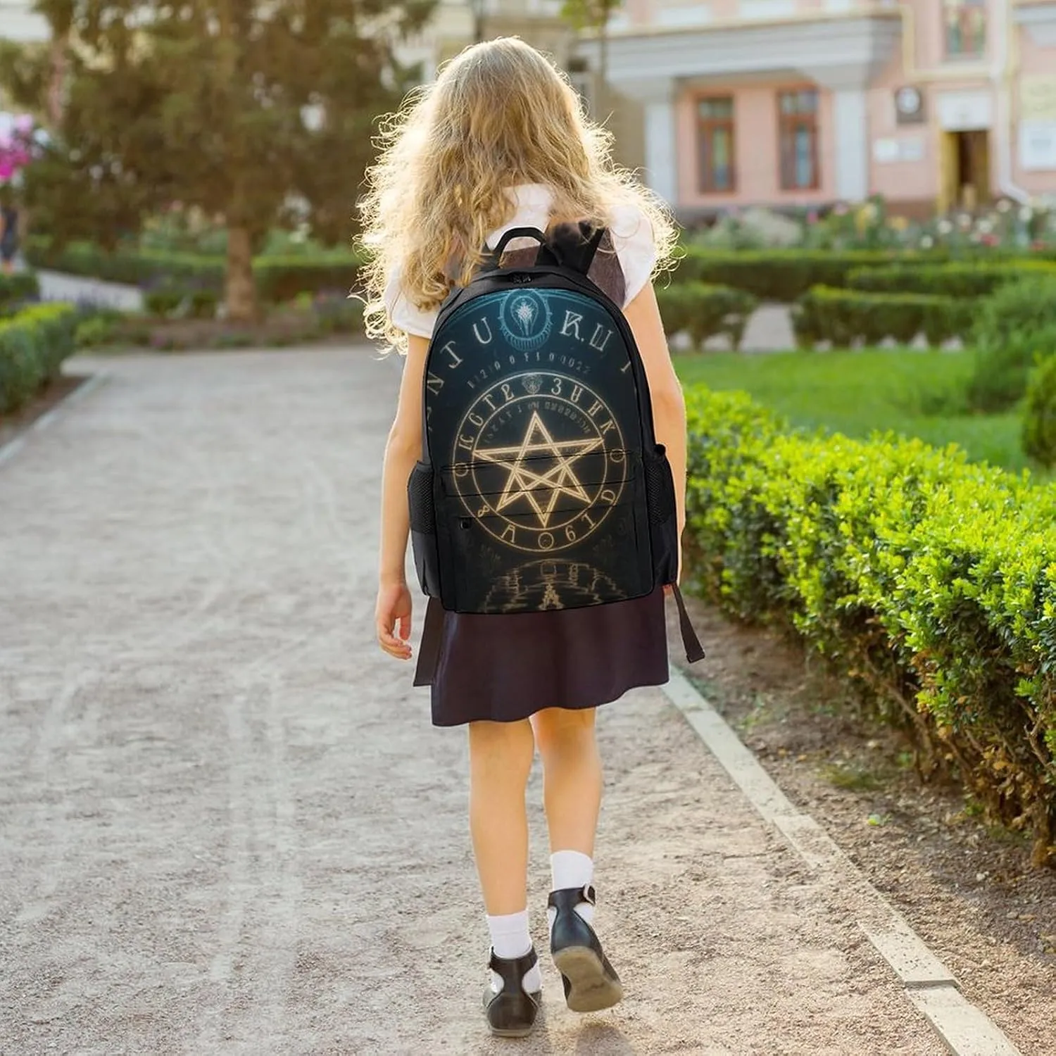 Men Women Lightweight Magic Spirit Board Star Art Casual Daypack Big Capacity Bookbag With Padded Straps for Gym Travel Walking Cycling