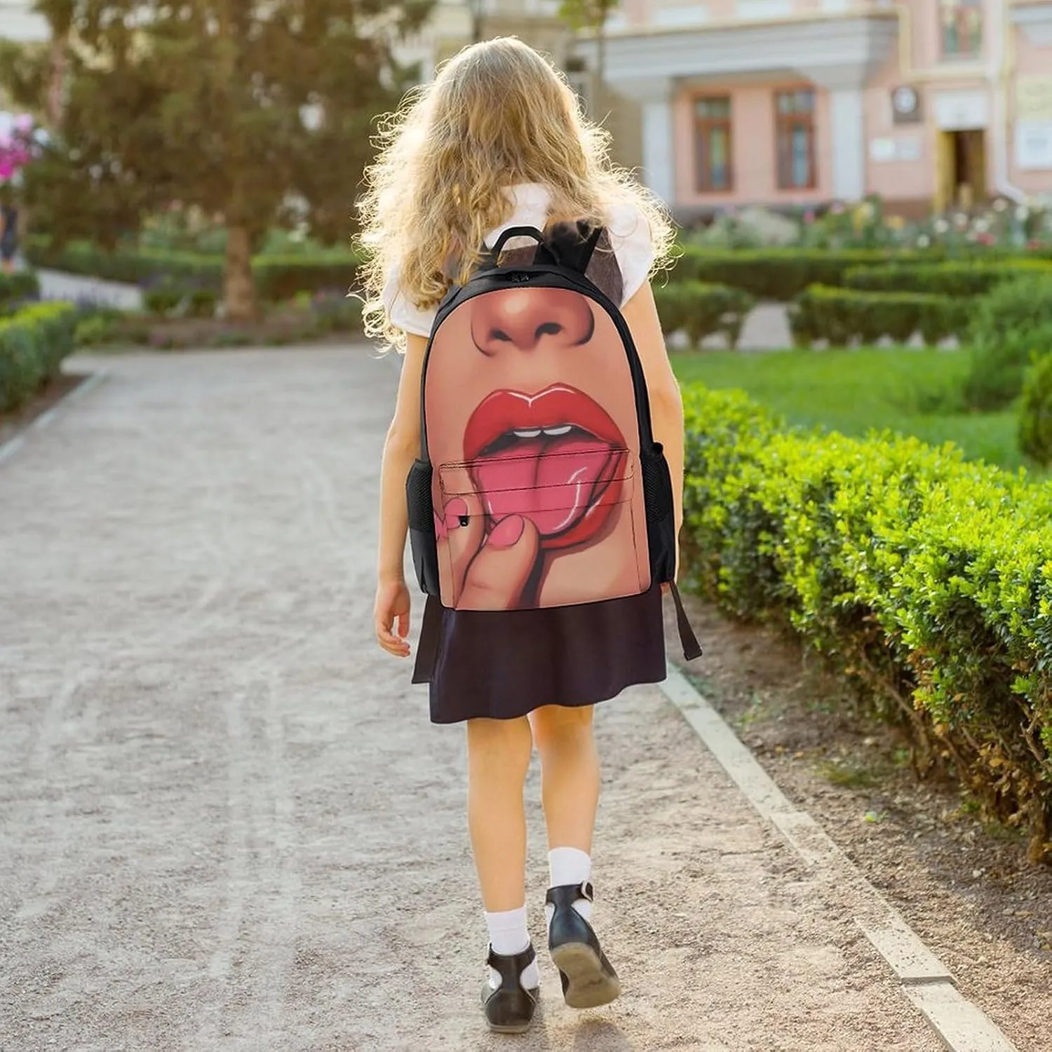 Men Women Polyester African American Black Women Sexy Woman Daypack Big Capacity Shoulder Bag With Smooth Zippers for Hiking Work Walking Cycling