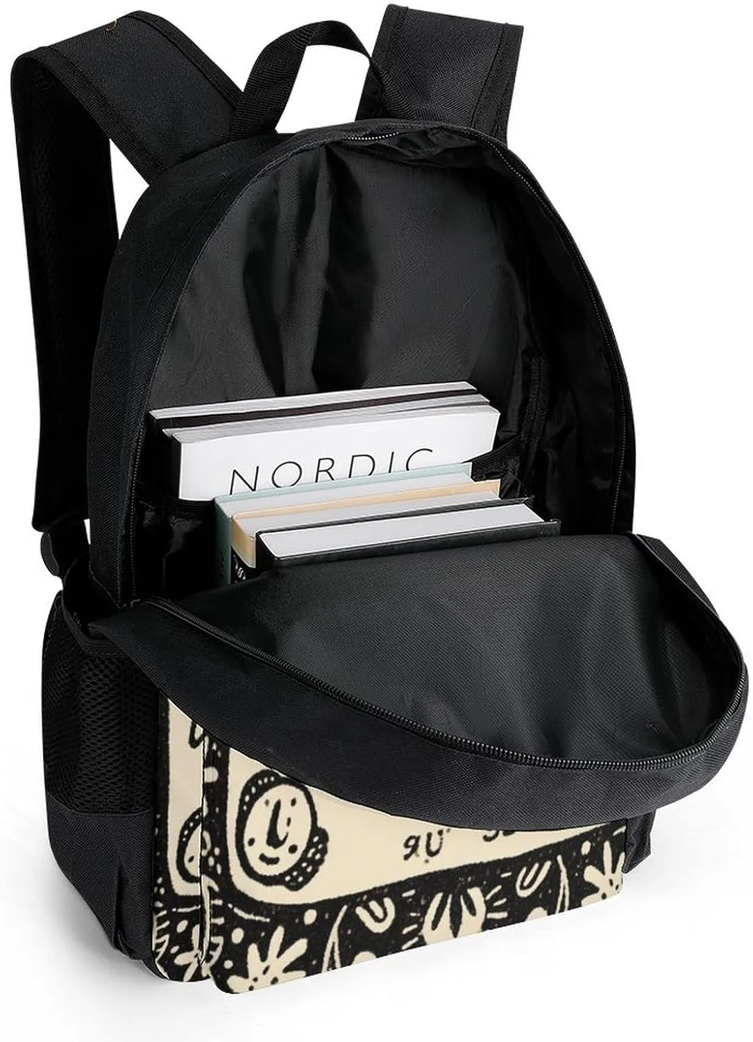 Men Women Polyester Magic Spirit Board Witch Art Casual Daypack Large Capacity Carry On Bag With Adjustable Shoulder Straps for Camping Work Running