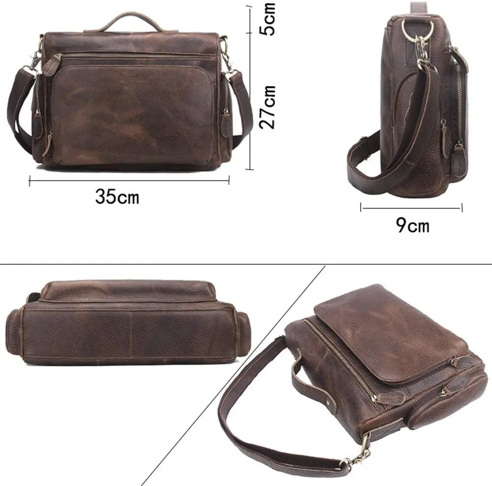 Men's Briefcase Handbags Expandable Briefcase Mens Business Briefcase Shoulder Bag for Work Office Travel