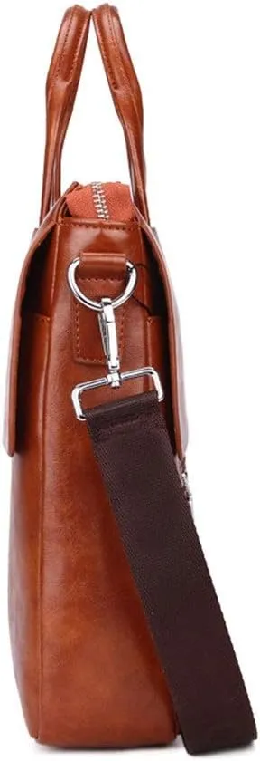 Men's Briefcase Mens Business Briefcase Shoulder Handbags With an Removable Shoulder Strap for Work Office Travel