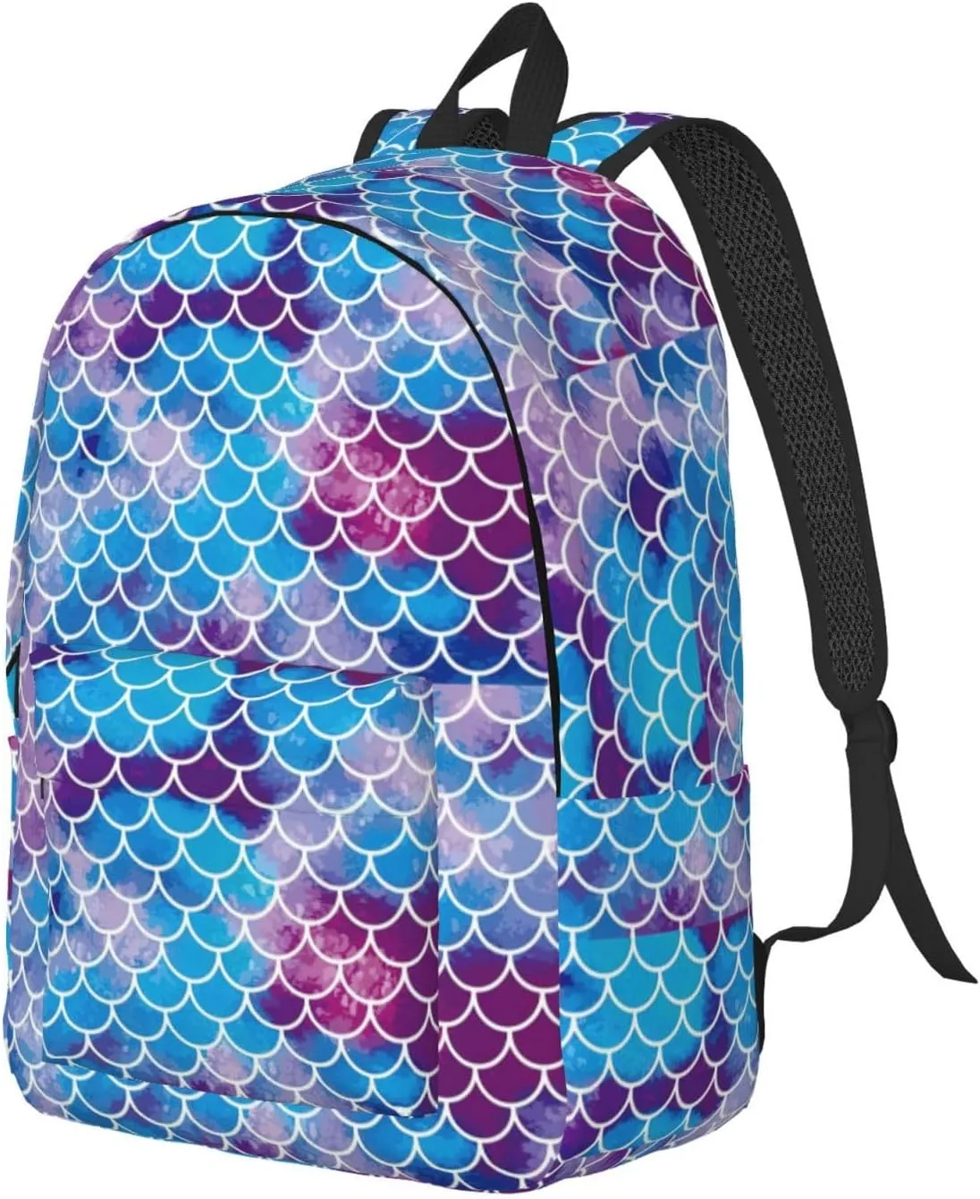 Mermaid Fish Scale print Duffel Bag, Lightweight Duffel Bag, Casual Backpack, 17.7 x 6.3 x 12.2 inches