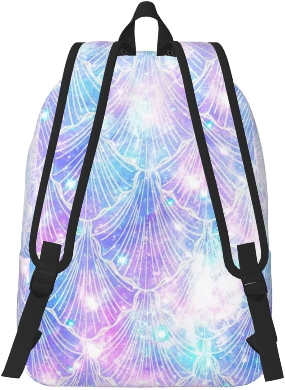 Mermaid Scale print Duffel Bag, Lightweight Duffel Bag, Casual Backpack, 17.7 x 6.3 x 12.2 inches