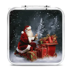 Merry Christmas Santa's Switch Game Case Switch Game Holder Cartridge Case Storage 12 Games & 2 Micro Sd Card Slots, Travel Carry Cases, Portable Games Card Storage, Hard Shell, Buckle Closure