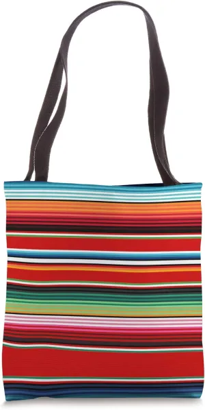 Mexican Serape Poncho Pattern Tote Bag