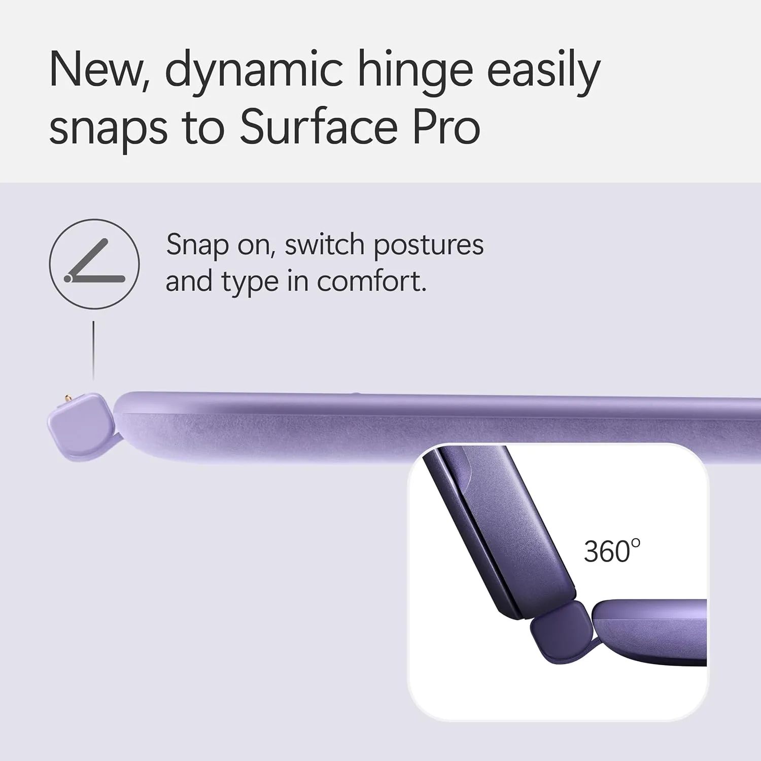 Microsoft Surface Pro Keyboard for Surface Pro 12" Device, Keyboard Only, Alcantara Material, Violet