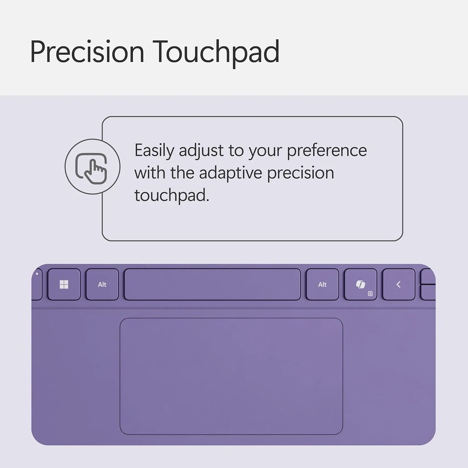 Microsoft Surface Pro Keyboard for Surface Pro 12" Device, Keyboard Only, Alcantara Material, Violet
